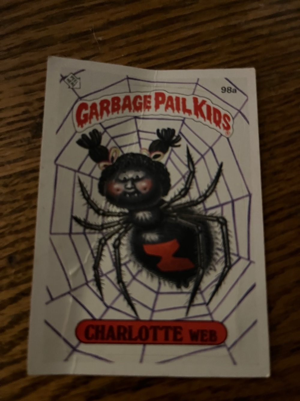 Charlotte Web Trading Card - Black with Red Accent